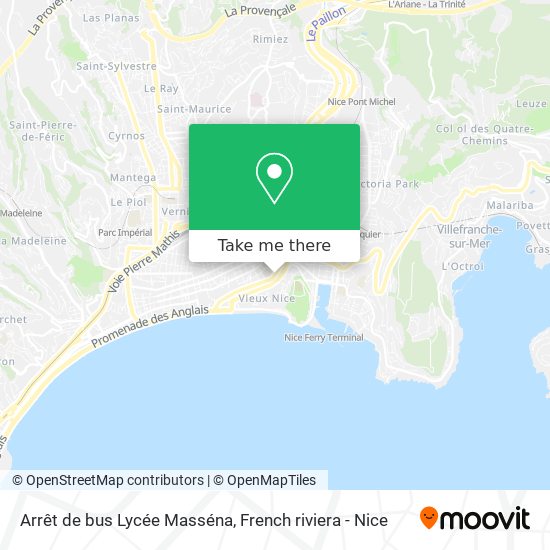 Mapa Arrêt de bus Lycée Masséna