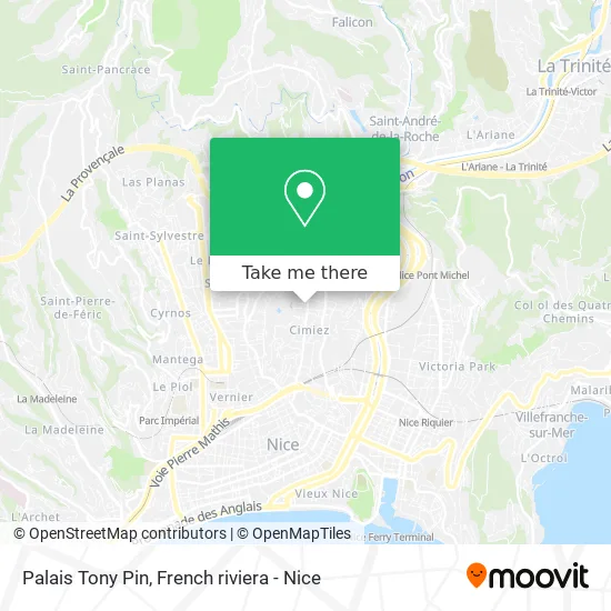 Palais Tony Pin map