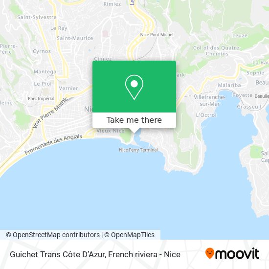Guichet Trans Côte D’Azur map