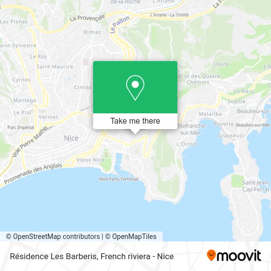 Résidence Les Barberis map