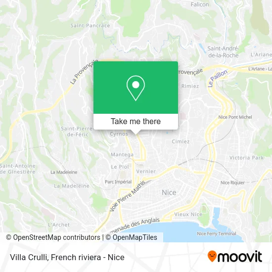 Villa Crulli map