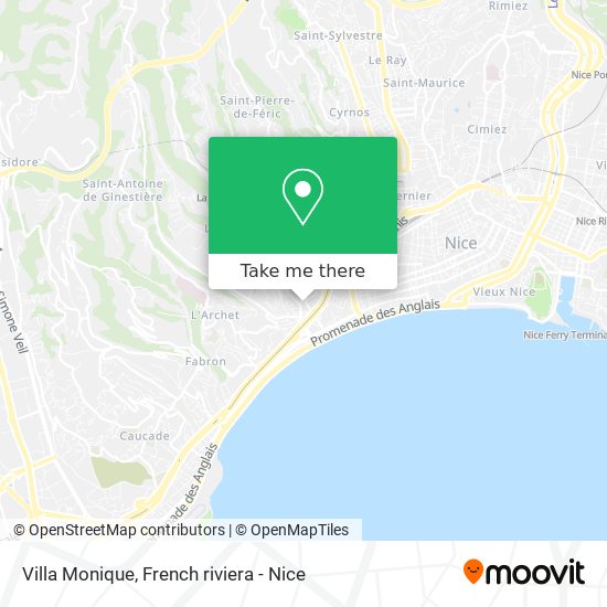 Mapa Villa Monique