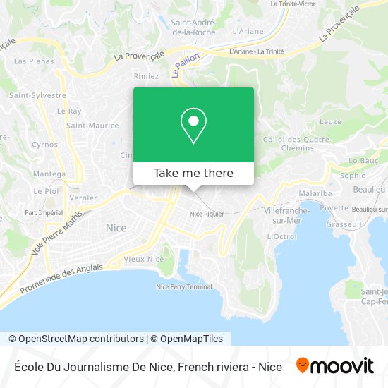 École Du Journalisme De Nice map