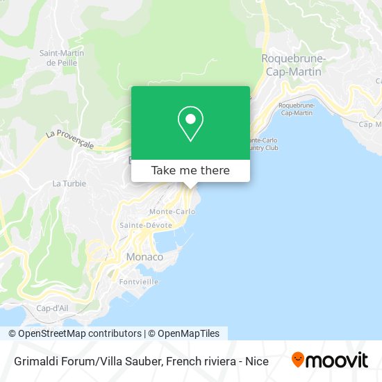 Grimaldi Forum/Villa Sauber map