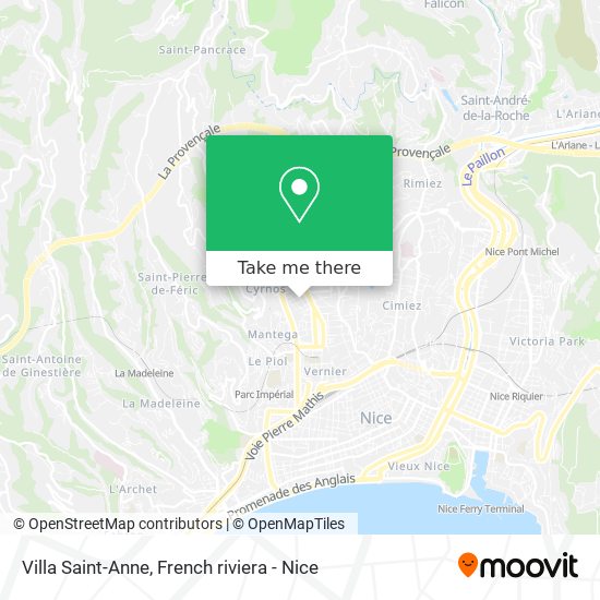 Mapa Villa Saint-Anne