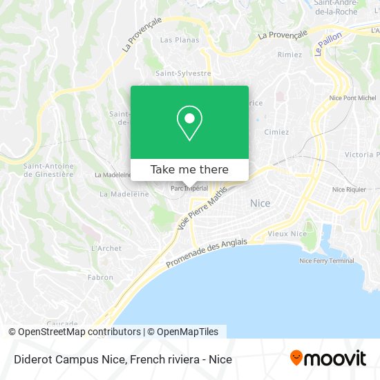 Mapa Diderot Campus Nice