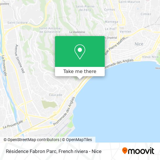Résidence Fabron Parc map