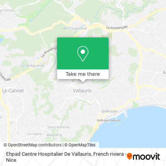 Mapa Ehpad Centre Hospitalier De Vallauris