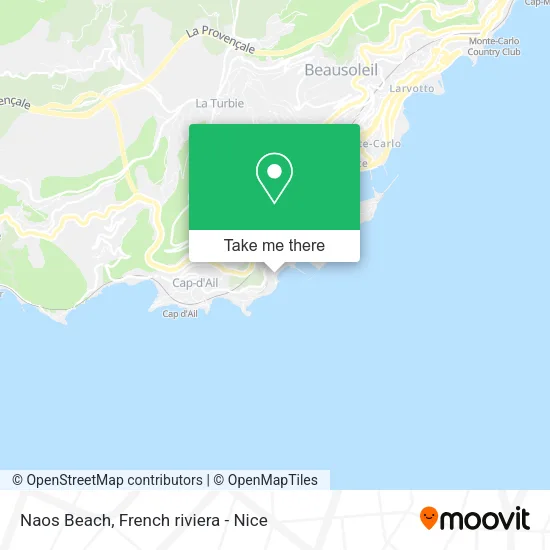 Naos Beach map