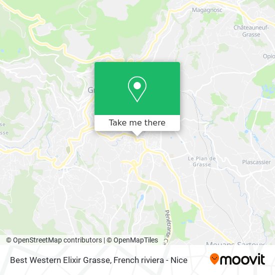Best Western Elixir Grasse map