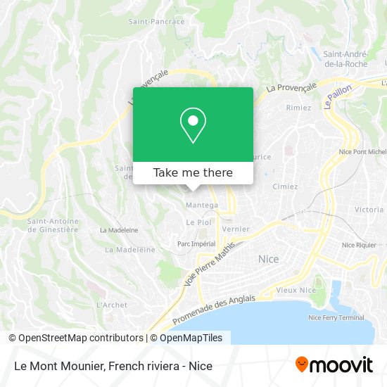 Mapa Le Mont Mounier