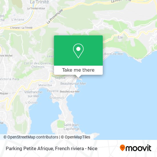 Parking Petite Afrique map