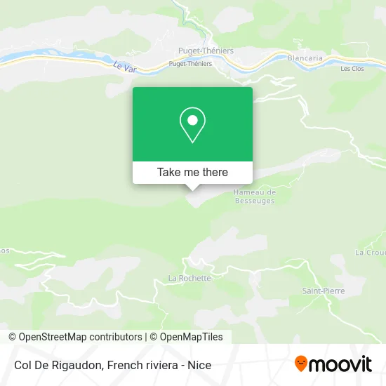 Col De Rigaudon map
