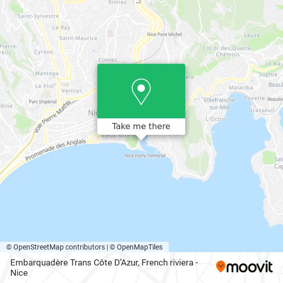 Embarquadère Trans Côte D’Azur map