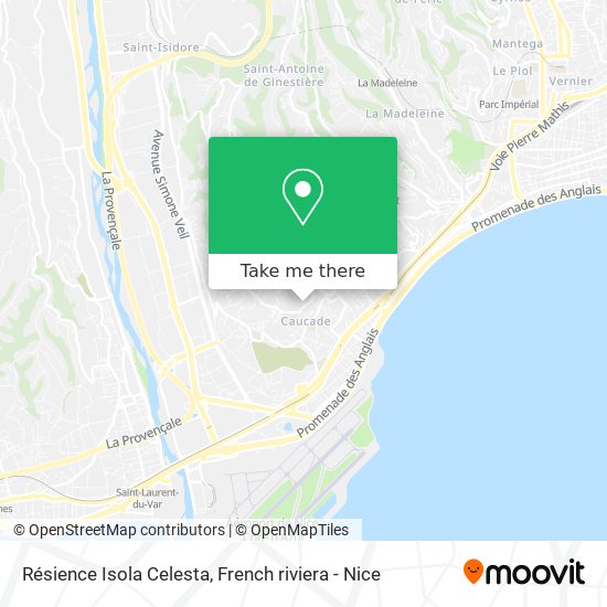 Résience Isola Celesta map