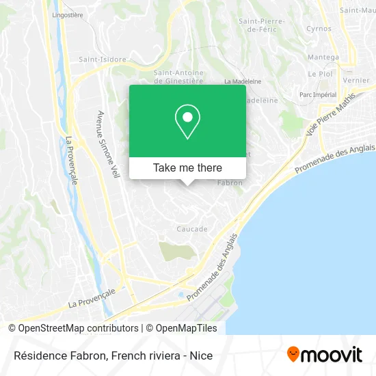 Résidence Fabron map