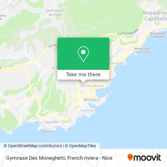 Gymnase Des Moneghetti map