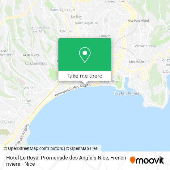 Hôtel Le Royal Promenade des Anglais Nice map
