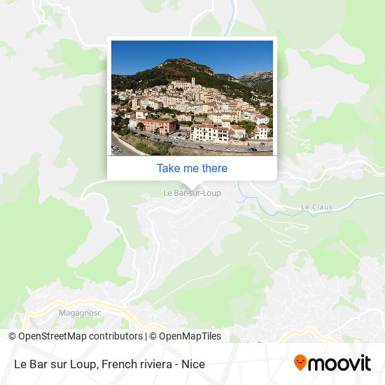 Le Bar sur Loup map