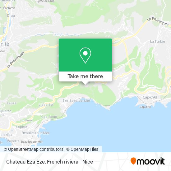 Chateau Eza Èze map