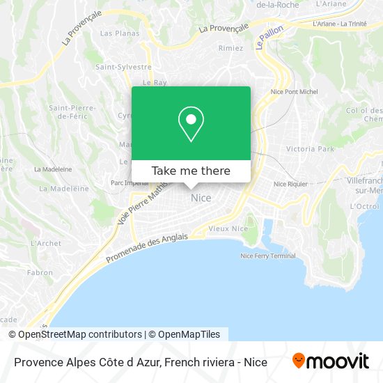 Mapa Provence Alpes Côte d Azur