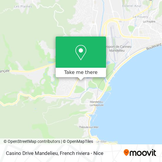 Casino Drive Mandelieu map