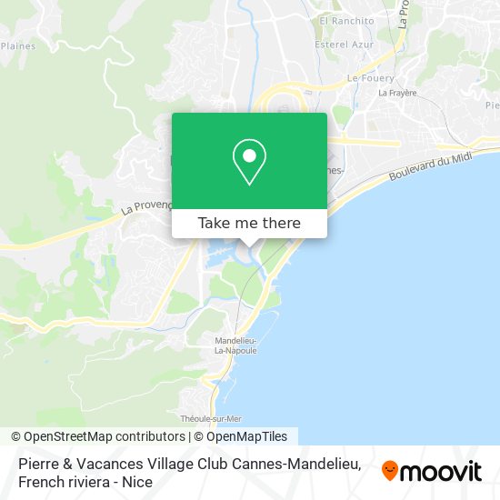 Pierre & Vacances Village Club Cannes-Mandelieu map