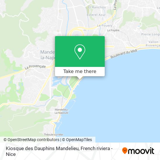 Kiosque des Dauphins Mandelieu map