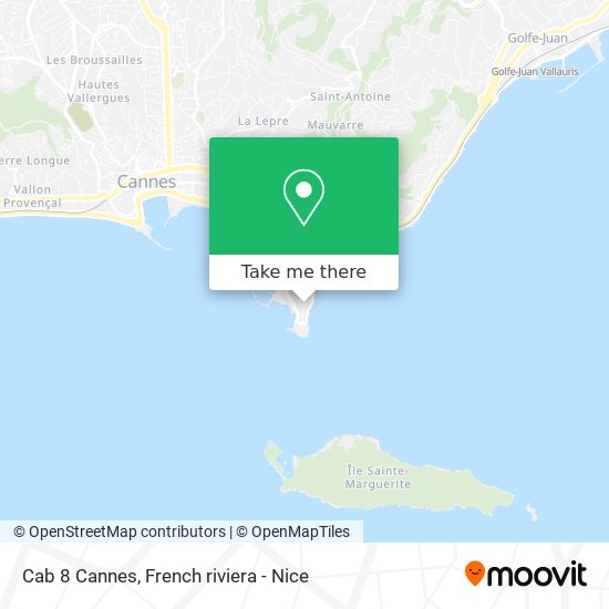 Cab 8 Cannes map