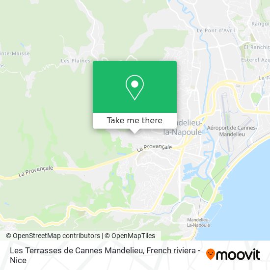 Les Terrasses de Cannes Mandelieu map