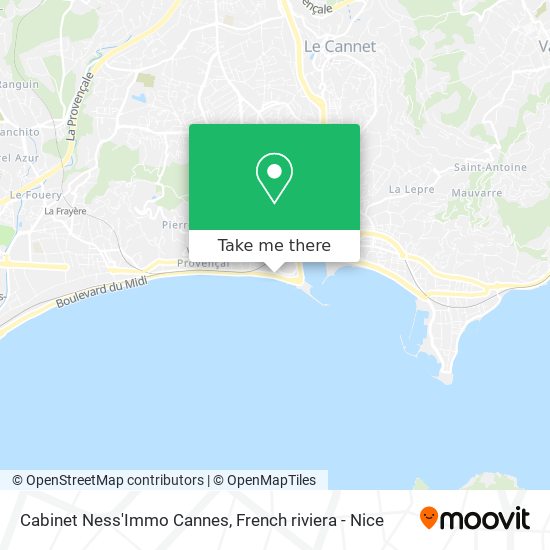 Cabinet Ness'Immo Cannes map