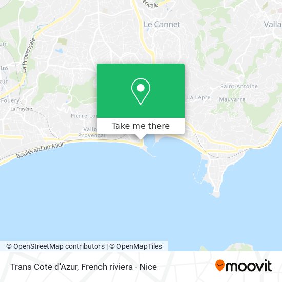 Mapa Trans Cote d'Azur