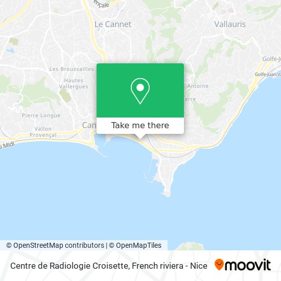 Mapa Centre de Radiologie Croisette