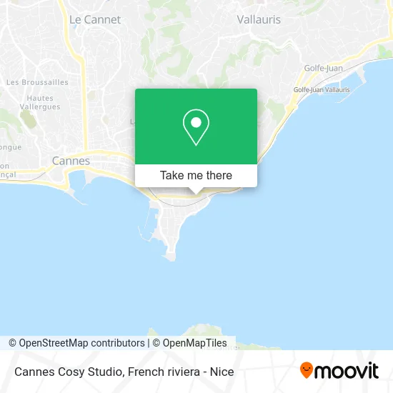 Cannes Cosy Studio map