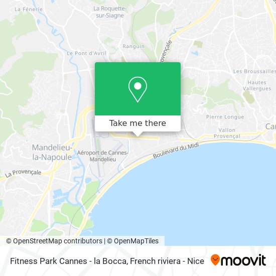 Mapa Fitness Park Cannes - la Bocca