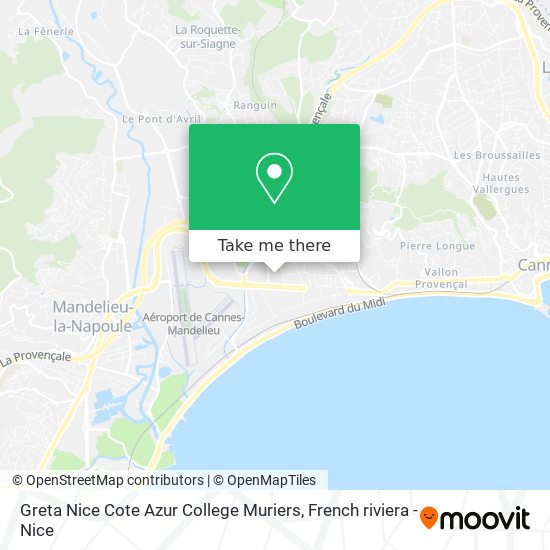 Mapa Greta Nice Cote Azur College Muriers