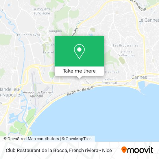 Club Restaurant de la Bocca map