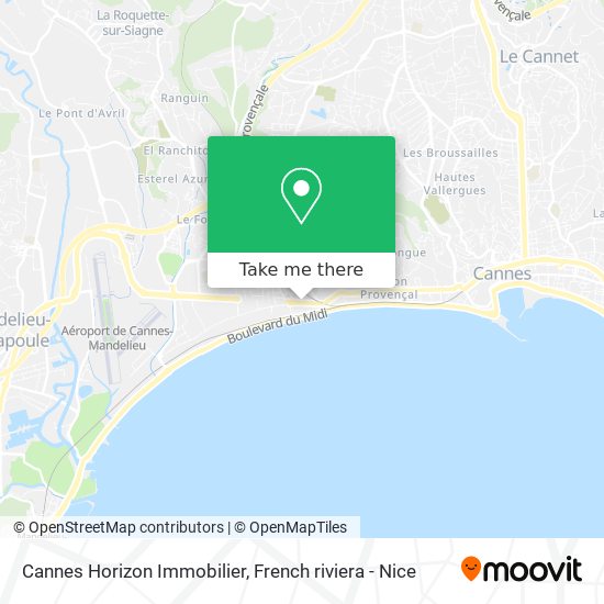 Cannes Horizon Immobilier map