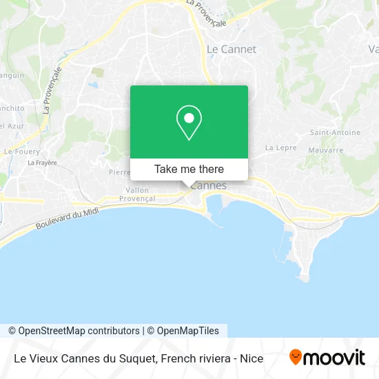 Le Vieux Cannes du Suquet map