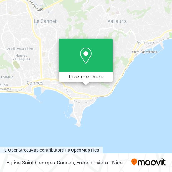 Mapa Eglise Saint Georges Cannes