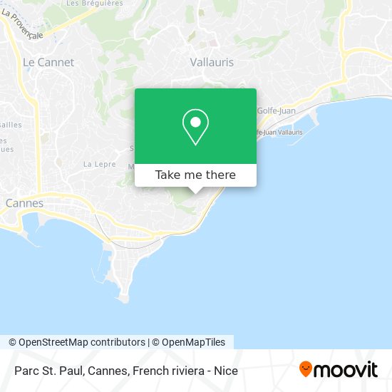 Parc St. Paul, Cannes map