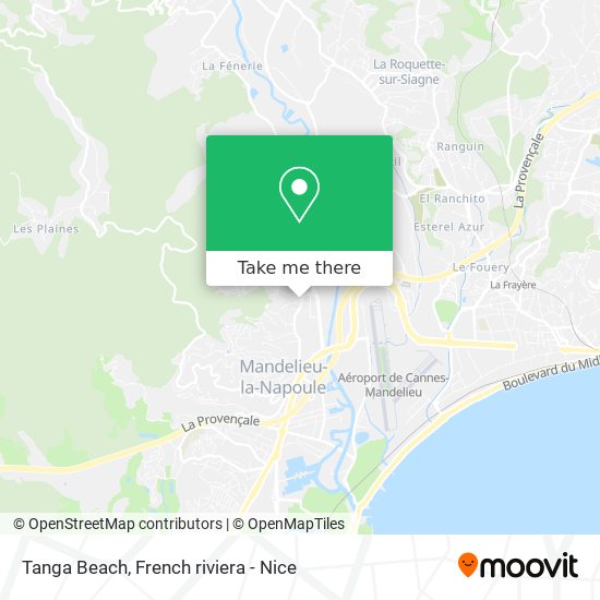 Tanga Beach map