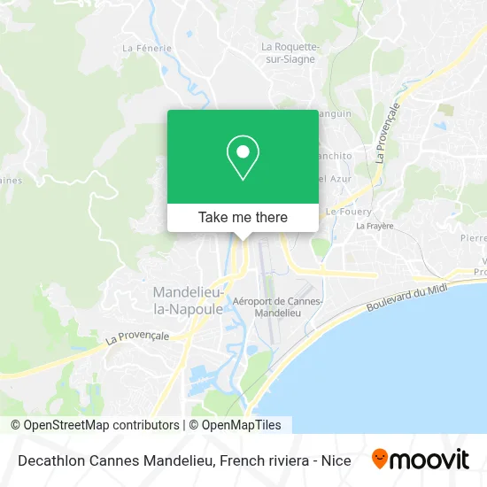 Decathlon Cannes Mandelieu map