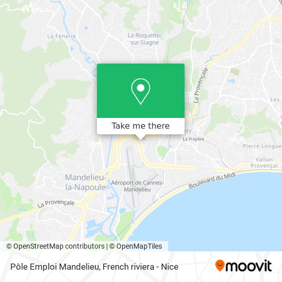 Pôle Emploi Mandelieu map