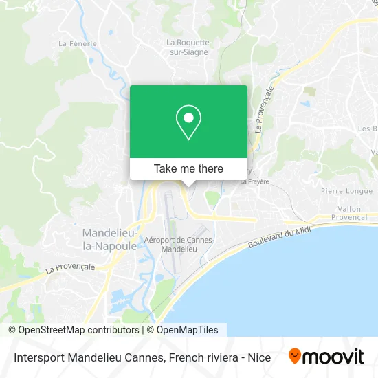 Intersport Mandelieu Cannes map