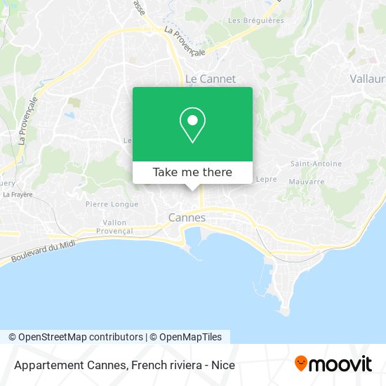 Mapa Appartement Cannes