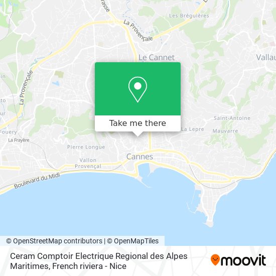 Ceram Comptoir Electrique Regional des Alpes Maritimes map