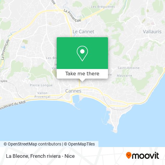 La Bleone map