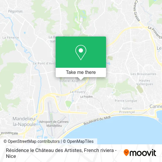 Mapa Résidence le Château des Artistes
