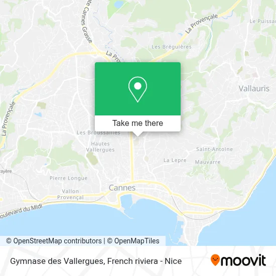 Gymnase des Vallergues map